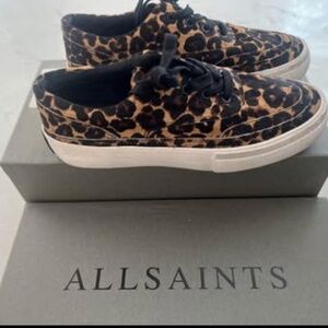 All Saints Cheetah Sneakers size 10